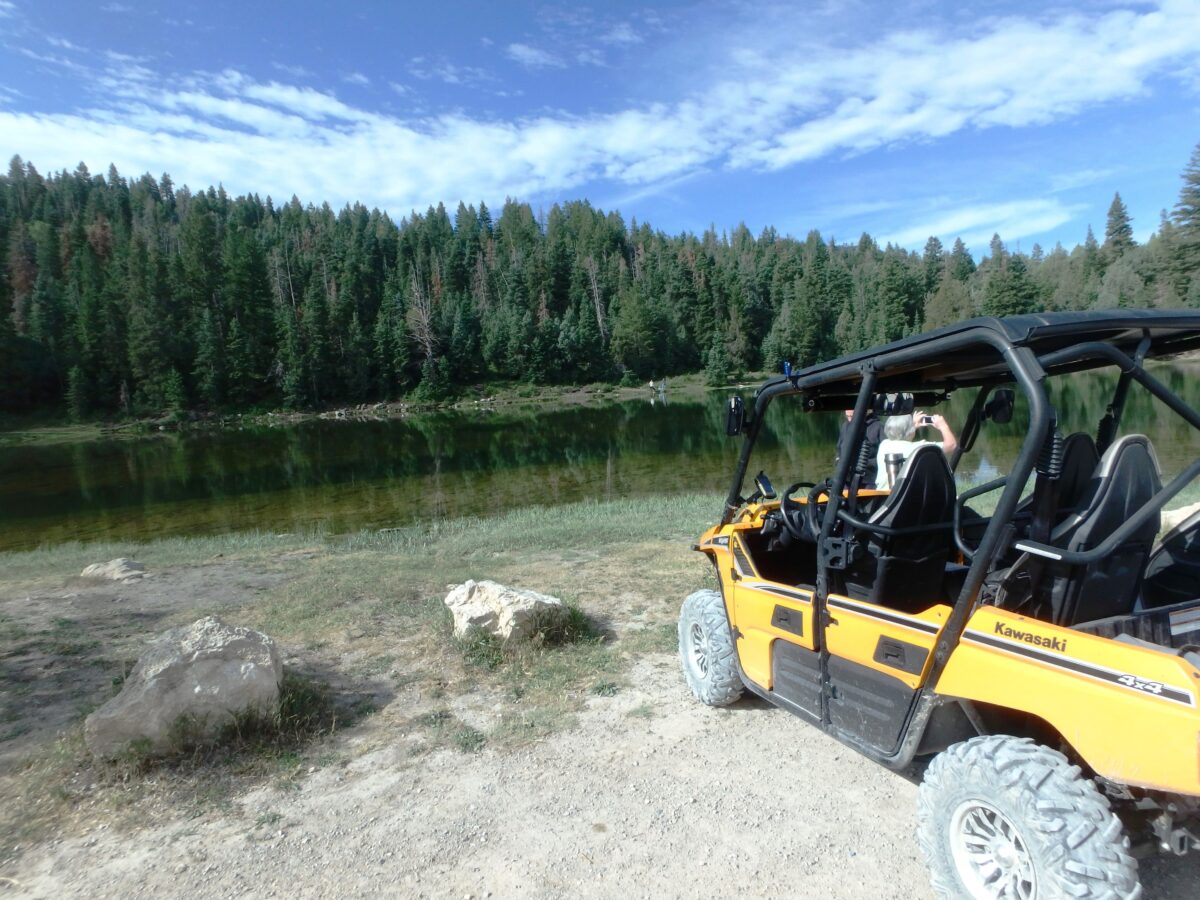 Yearns Reservoir, a popular fishing spot on the Arapeen Trail System above Manti.